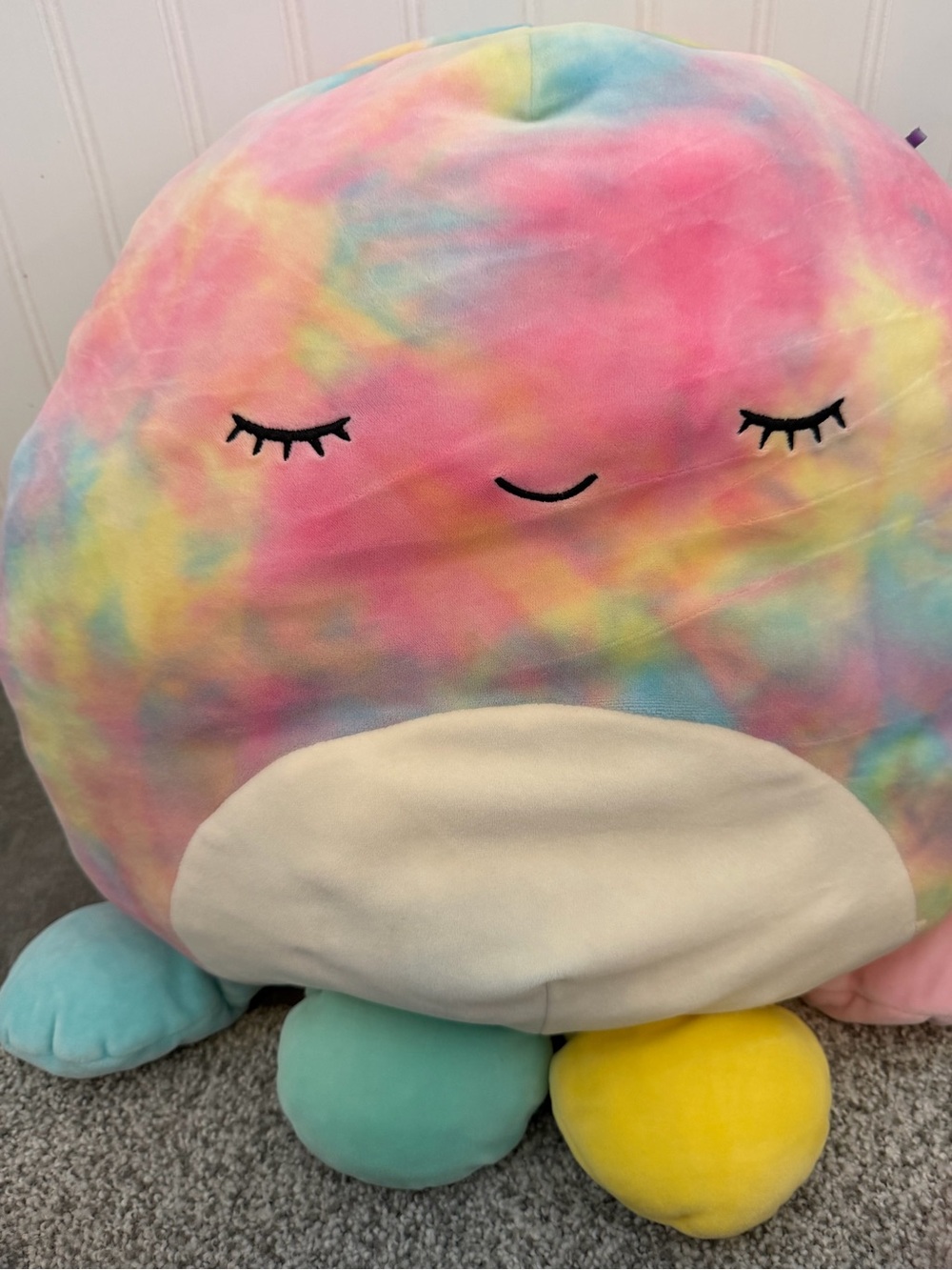 XL Squishmallow Rainbow Tiedye OCTOPUS Multicolored RARE Huge!